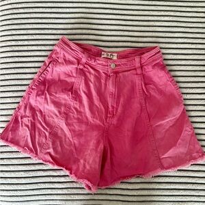 We The Free Bright Pink Jean Shorts